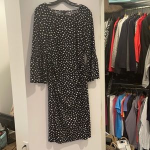 Black and white mid-length dress